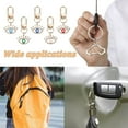 thumbnail image 4 of 5 Pcs Keychain 5 Colors Light Gold Clasp Charm Alloy Good Luck Keychain with Rhinestone, 4 of 4