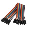 thumbnail image 1 of Unique Bargains 2.54mm Pitch 20 Pin 20 Way F/F Connector Rainbow Ribbon Jumper Cable Wires 20cm, 1 of 2