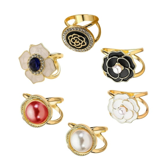 Misright 6Pcs Scarf Buckle Clips Fashionable Brooch Fasteners for Dresses and Scarves