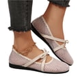 thumbnail image 5 of Willtoo Women's Mesh Ballet Flats Buckle Strap Comfortable Ballerina Shoes Ladies Fishnet Slip-on Casual Dress Mary Jane Flats, 5 of 7