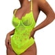 thumbnail image 1 of Gibobby Conjunto de lencería de encaje Lencería sexy para mujer, diseño de mujer con juego de lencería sexy(Verde, 6XG), 1 of 5