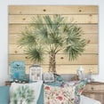 thumbnail image 2 of Designart 'Botanical Mixed Green Palms III' Farmhouse Print on Natural Pine Wood, 2 of 3
