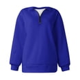 thumbnail image 4 of Dyegold Womens Oversized Half Zip Pullover Long Sleeve Sweatshirt Quarter Zip Trendy Hoodie Ouffits Teen Girls Fall Clothes, 4 of 6