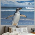thumbnail image 2 of Orinice Penguin Beach Ocean Tapestry Wall Hanging Unique Style Graphic Tapestries Home Wall Decor Art for Living Room Bedroom Apartment Farmhouse Dorm 60x50inch, 2 of 6