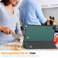 thumbnail image 2 of Allytech Slim Case for Samsung Galaxy Tab A9+ Plus 11" SM-X210 X215 X216, With Pen Holder Multi Angle Viewing Stand Slim Fit Protective Shockproof Flip Cover, Darkgreen, 2 of 9