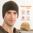 thumbnail image 4 of Qarigey Sport Beanie Adultos Sombreros protectores Gorras de lana polar para exteriores Gorro de esquí para correr Accesorio de ropa de moda Gris oscuro Sombreros Caqui Qarigey AP011290-05B, 4 of 6