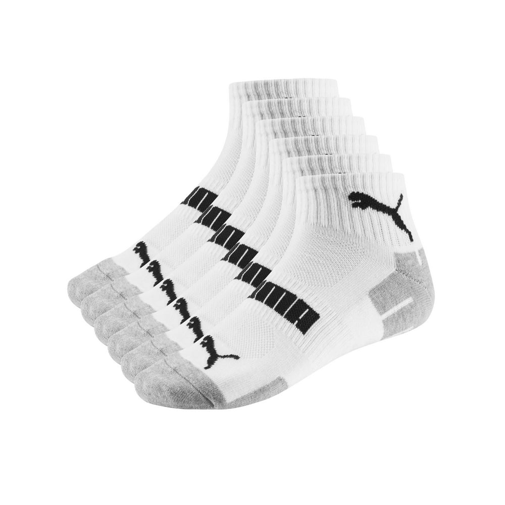 PUMA Men's Quarter Crew Socks, 6 Pack