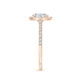 thumbnail image 3 of ANGARA Lab Grown Oval Diamond Halo Ring for Women in 14K Rose Gold (Size-7x5mm | Color-F-G | Clarity-VS) | April Birthstone, Birthday, Anniversary, Jewelry Gift for Women | Lab-Grown Diamond Ring, 3 of 4