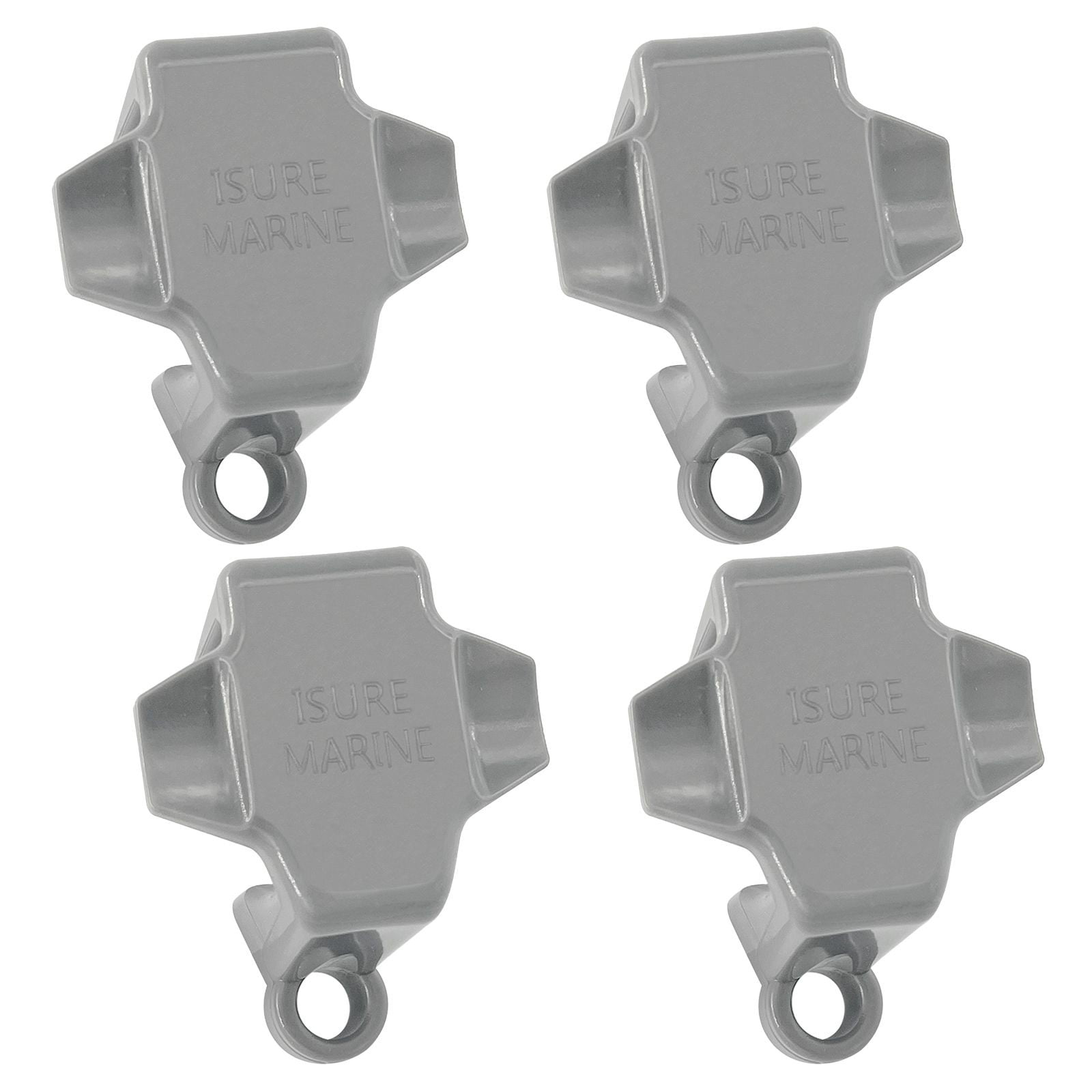 Pontoon boat fender clips for easy clip in & release of bumpers