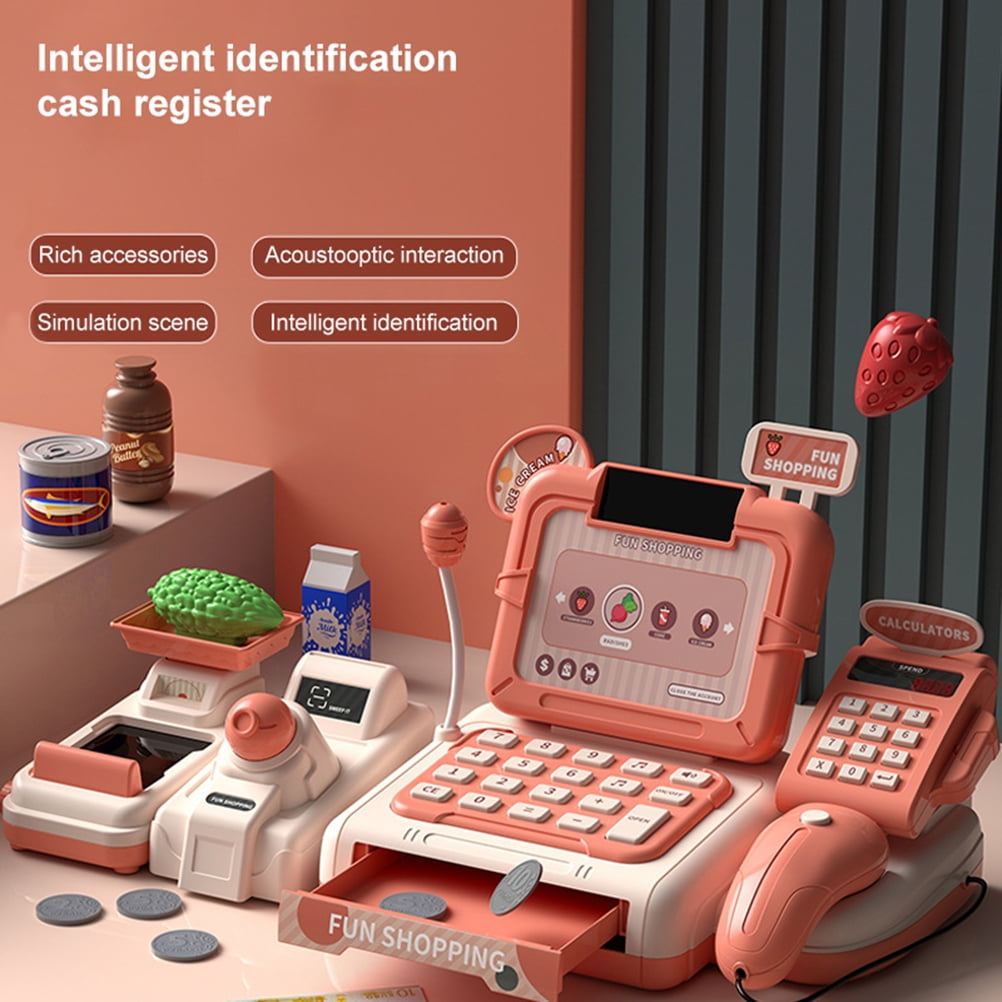 Caisse Enregistreuse Jouet Pour Enfants,3+Ans Avec Scanner Et Microphone, Inclut 75 Accessoires Shopping, Calculatrice Réelle - Jeux - Jouets