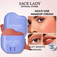 thumbnail image 6 of SACE LADY Natural Blush Face Makeup No Drying Pigmented Smooth Blush Cream Nourishes Lip Eye Cheek Cosmetics 0.31Oz (03), 6 of 8