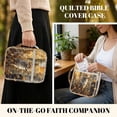 thumbnail image 5 of Xixirimido Bible Cover Case for Women Men, Large Bible Bag Bible Study Supplies Accessories Quilted Bible Carrying Cases with Handle Christian Gift Fox Forest Leaves Pattern, 5 of 7