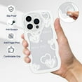thumbnail image 5 of Unique Kawaii Case for iPhone 14 Pro, Case Cute Cartoon Love for Girls Kids Teens Phone Cases Cover for iPhone 14 Pro 2022 (6.1 Inch), White Heart Pattern, 5 of 13