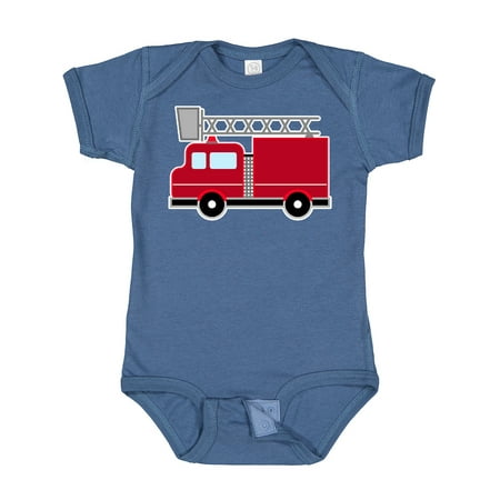 

Inktastic Red Firefighter Fire Truck Gift Baby Boy or Baby Girl Bodysuit