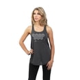 thumbnail image 2 of Thread Tank Mama Bee Women's Sleeveless Flowy Racerback Tank Top Charcoal Small, 2 of 5