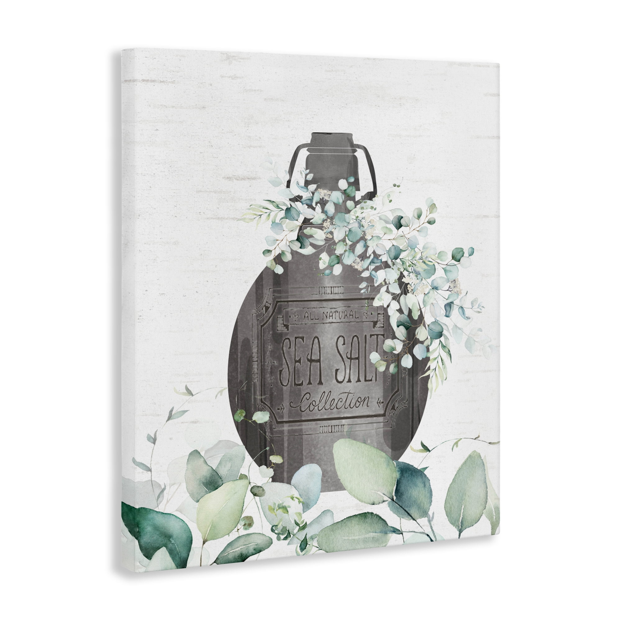 Sea Salt Collection Bottle Canvas Wall Art, design by Lettered and Lined
