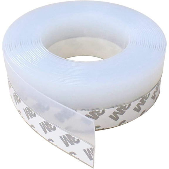 Silicone Seal Strip - Scheam 16 Feet Silicone Weather Stripping Door Window Seal-Door Strip Bottom Draft Stopper 16.5 Foot (45mm,White)