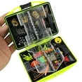 thumbnail image 4 of HCBY 24-in-1 Fishing Tackle Box Kit, Over 100 Pieces Hooks Lures Sinkers Swivels Accessories, Portable Plastic Case for Coarse & Fly Fishing, Green, 4 of 7