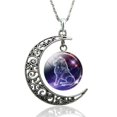 thumbnail image 4 of Collar de 12 constelaciones, signos del zodiaco, cabujón de cristal, colgante de luna creciente, cadena para clavícula, collar, regalos de cumpleaños para mujeres, 4 of 5