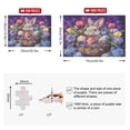 thumbnail image 3 of WOBOGO Easter Rabbit Purple Pattern Jigsaw Puzzle Challenge 500 Piece Jigsaw Suitable for Game Night Finished Size 20.5 x 14.9in, 3 of 8