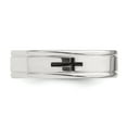 thumbnail image 4 of Sterling Silver 6mm Enamel Cross Fancy Band Size 10, 4 of 6