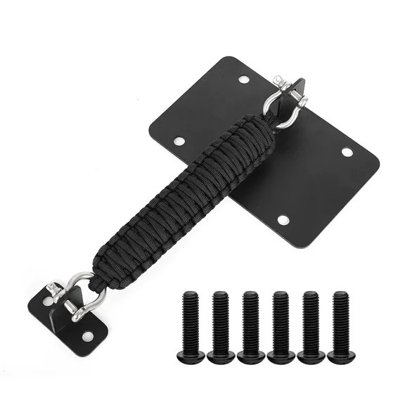 ​​Removable Tailgate Check Strap with Improved Braid Design Compatible with 2011-2018 Jeep Wrangler JK JKU, Enhanced Retention Cable​​