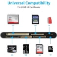 thumbnail image 2 of Card Reader USB 3.0, 7 In 1 Memory Card Reader, USB 3.0 High Speed, 2 of 5
