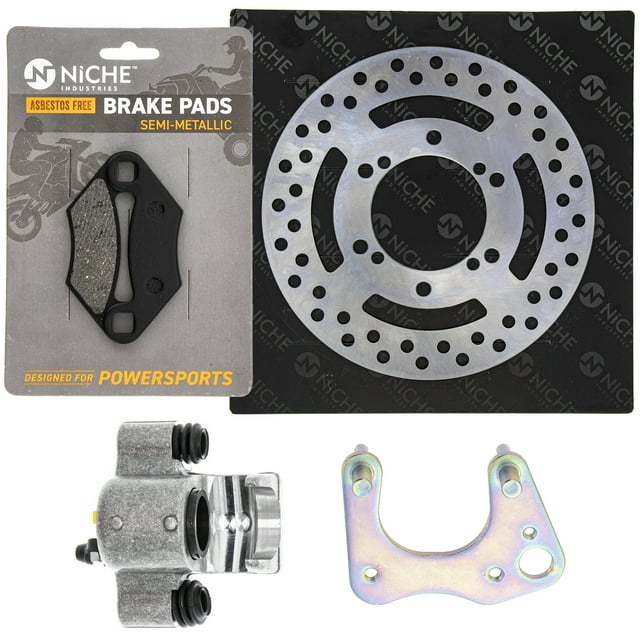 Niche Front Right Brake Rotor Caliper Pad Set for Polaris Sportsman 500 1912029 MK1007887