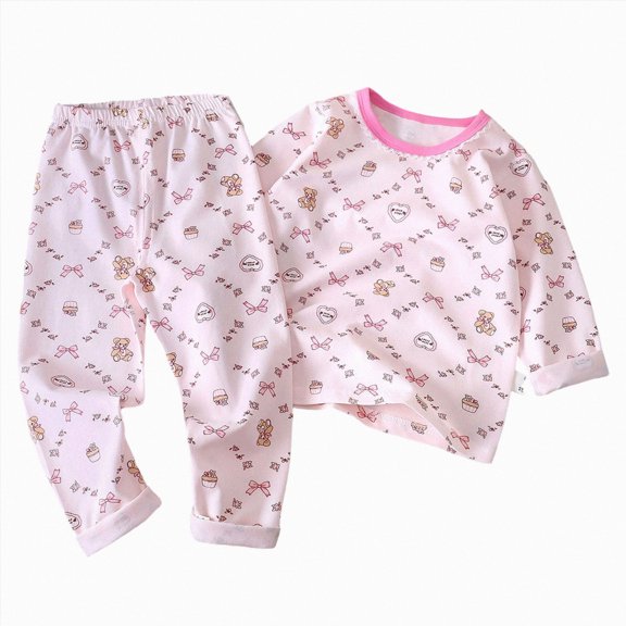 Leey-World 4t Boys Pajamas Kids & Toddler Boys Pajamas 2 Piece Pjs Set Cotton Sleepwear(Pink,3-4 Years)