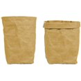 thumbnail image 1 of 1 paquete de bolsa de papel Kraft lavable, bolsa de almacenamiento multifuncional resistente al desgaste para el hogar, bolsa de compras, maceta para plantas, bolsa de comida reutilizable ecológica (k Feliz Sencillez, 1 of 5