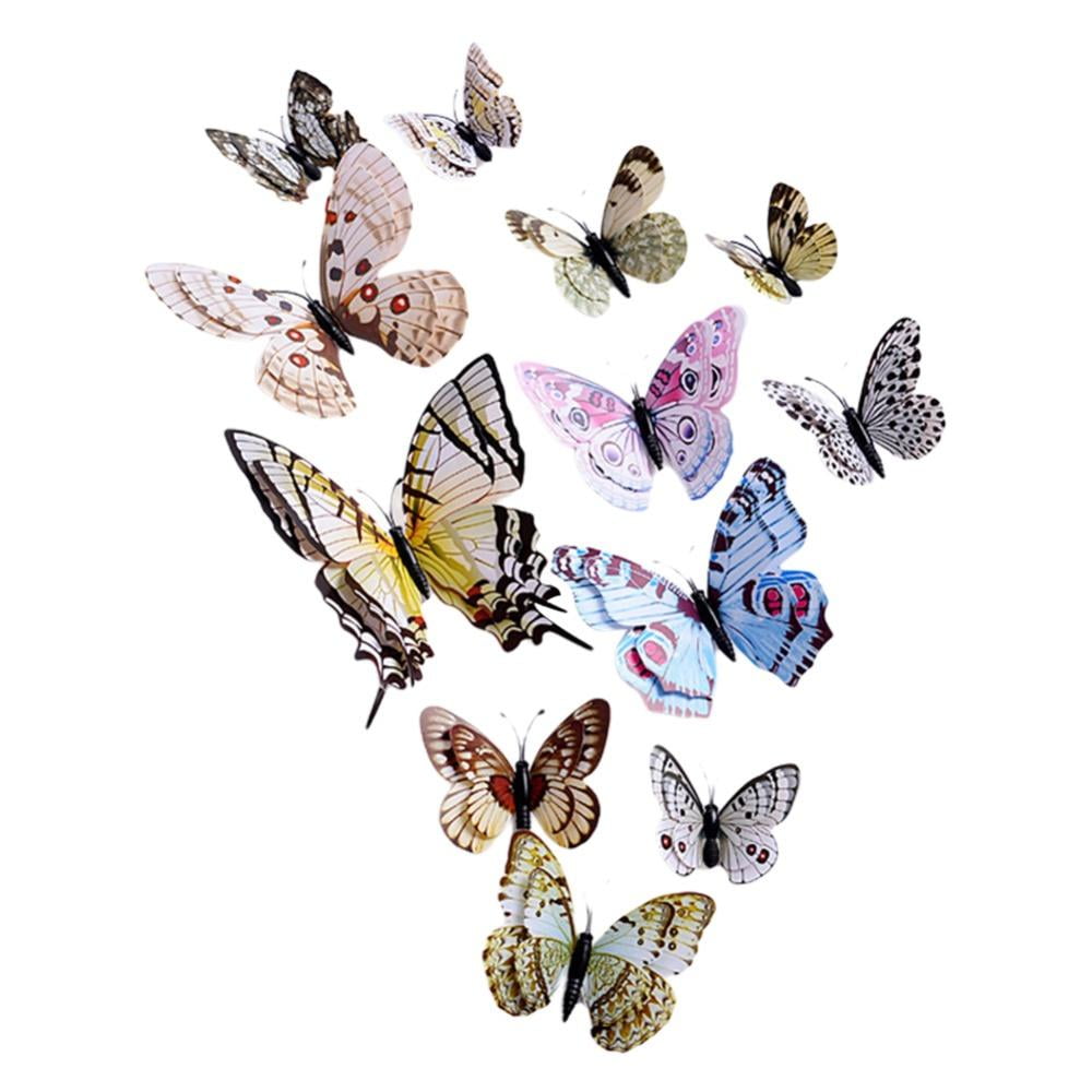 24PCS Butterfly Decorations 3D Butterfies Stickers Wall Decor DIY Home