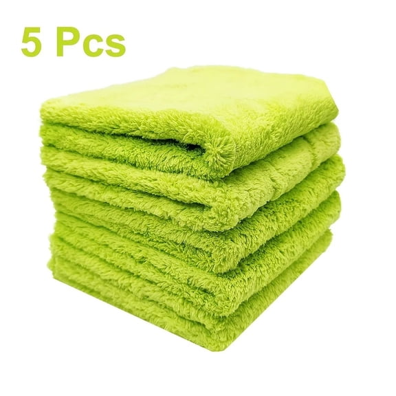 1/3/5Pack 400GSM Edgeless Microfiber Car Detailing Towels 16x16 Inch Ultra Soft Absorbent Wash Dry Polish Cleaning Cloth