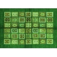 thumbnail image 1 of Ahgly Company Indoor Rectangle Abstract Green Modern Area Rugs, 2' x 5', 1 of 4