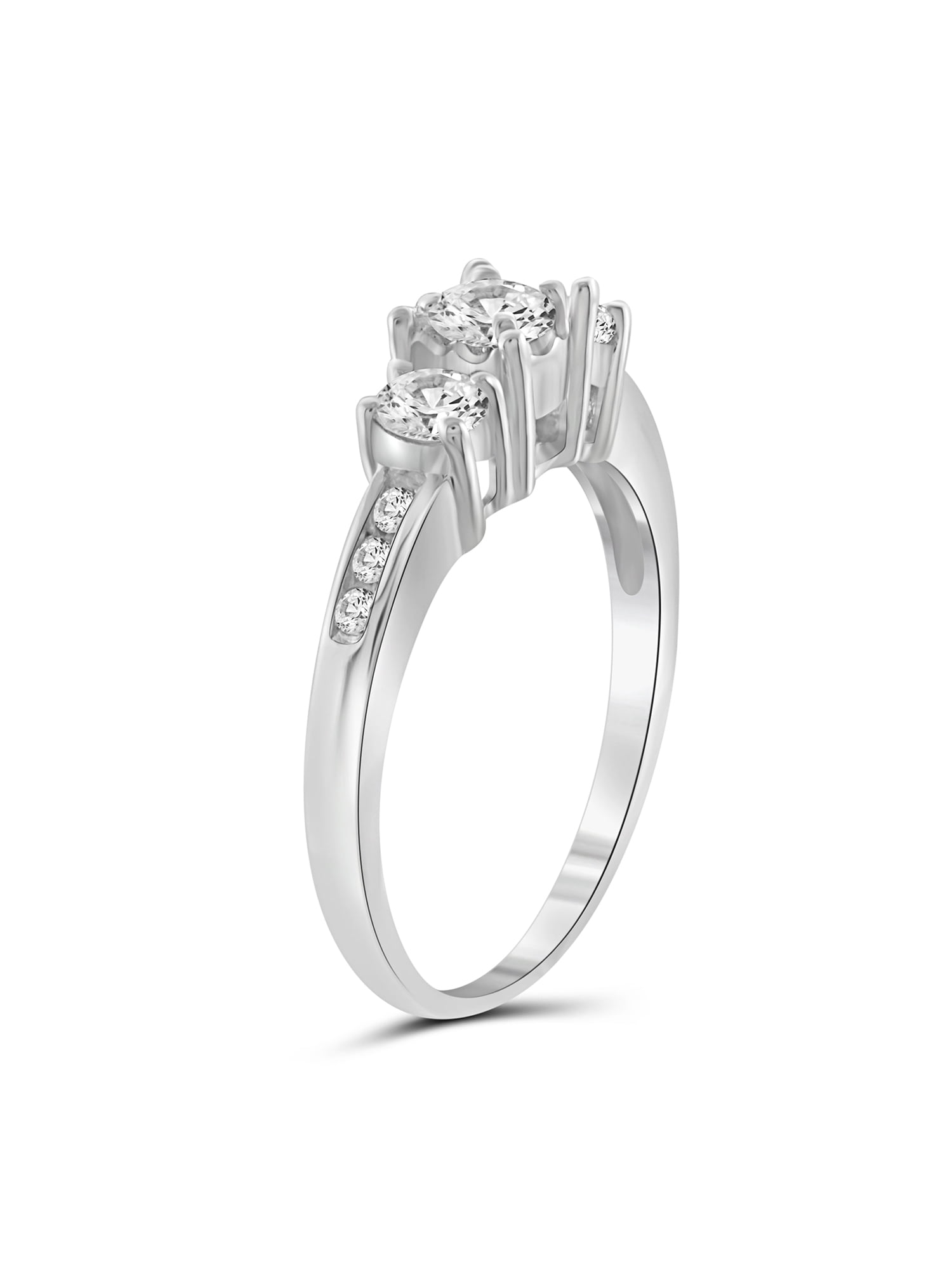 Diamonice 0.925 Sterling Silver 0.75 Carat White Cubic Zirconia Ring for Women | Cubic Zirconias for Everyday Womens Wear