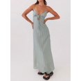 thumbnail image 4 of Sleeveless Spaghetti‑Strap Long Dress With Front Tie‑Up and Back Cutout, Loose‑Fit Summer Dress for Women, 4 of 8