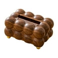 thumbnail image 3 of WeiLaiKeQi Tissue Box Cover Desktop Facial Tissue Holder for Bedroom Vanity Dining Room faux red walnut foot, 3 of 9