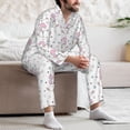 thumbnail image 7 of Naloa Cute Poodle Dog Men’s Pajamas Set - Long Sleeve Button Down Sleep Shirt and Pajama Bottoms Sleepwear Set-Large, 7 of 7
