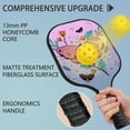 thumbnail image 2 of Pickleball Paddles Set Of 2, Fiberglass Surface, Butterfly Print, 4 Balls & Bag, 2 of 5