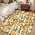 thumbnail image 5 of Summer Fruit Washable Area Rug 3 x 5 ft Watercolor Orange White Flowers Farmhouse, Soft Non Slip Rugs Stain Repellent Indoor Felt Carpet for Living Dining Room Bedroom Home Office, 5 of 9