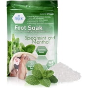 Med Pride Epsom Salt for Bath and Feet, Menthol Spearmint Foot Soak with Essential Oils for Pain Relief and Muscle Recovery, 19.2 Oz