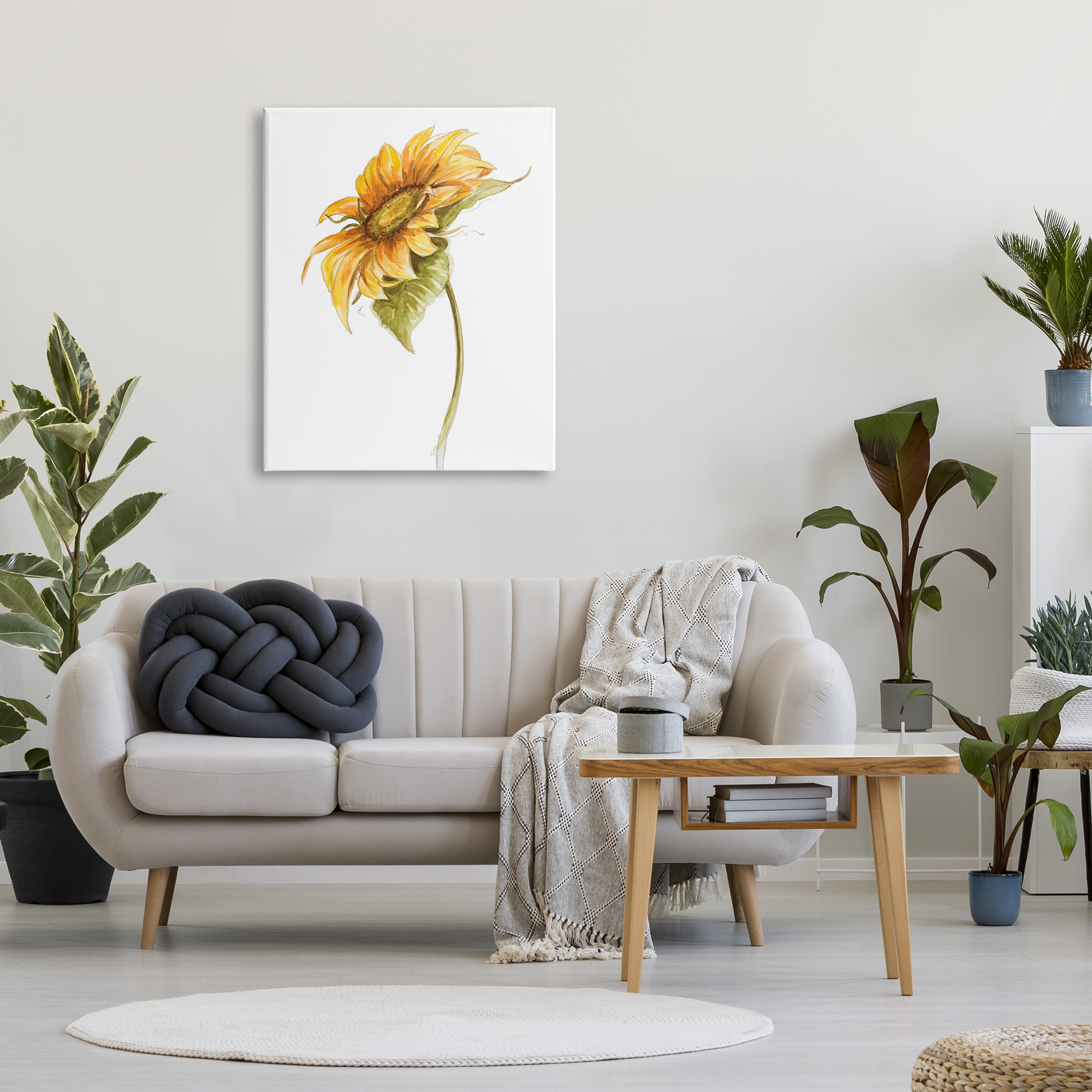 Stupell Industries Soft Minimal Sunflower Floral Warm Summer Tones, 30 x 40, Designed by Patricia Pinto