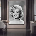 thumbnail image 3 of Rosework Framed Canvas Wall Art, 12x18 Inch, Marilyn Monroe Painting Classic Female Portrait Artwork for Living Room Bedroom Home Decor, Made In USA, 3 of 6
