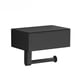 thumbnail image 1 of Accesorio de baño moderno, soporte para papel higiénico con estante para teléfono, dispensador de rollo doble de acero inoxidable, mano de obra exquisita, acabado negro mate, organizador multiusos, 1 of 7