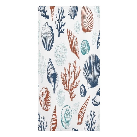 RKSupls Vintage Seashell Collection Pattern Microfiber Beach Towel Absorbent Compact Towels for Swimming Pool Beach Travel Things for Vacation Essentials Adult Gift 61.4×30.3Inch