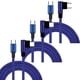 thumbnail image 1 of Cable Tipo C a Tipo C Fusion Blue 2LI 3Pzas 2m USB-C Recto a 90° Azul Rápida 60W 3A., 1 of 1
