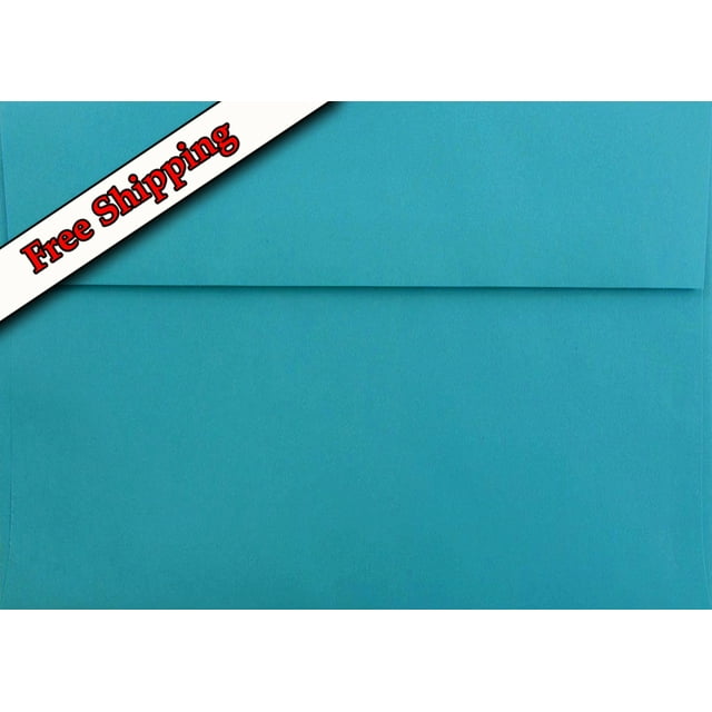 Teal / Aqua 25 Pack A7 Envelopes (5.25 x 7.25) for 5 x 7 Cards, Invitations, Announcements by The Envelope Gallery