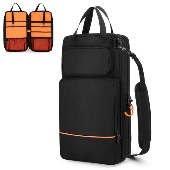 Damero Sac pour Baguettes de Batterie, Sac Maillet pour Baguettes de Batterie avec Bandoulière Amovible, Sac Suspendu pour Baguettes de Batterie pour Batteurs, Débutants en Groupe, Concert