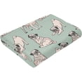 thumbnail image 6 of Women''s Dog Pug Throw Blankets Plush Blanket Soft Worm Sherpa Fleece Blanket Adults for Kid Crib Couch Chair Living Room Travel(50"x60",Dog Pug), 6 of 6