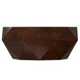 thumbnail image 3 of Simpli Home Zayn SOLID ACACIA WOOD 35 inch Wide Irregular Contemporary Coffee Table in Walnut Brown, Fully Assembled, 3 of 8