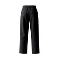 thumbnail image 7 of Fnnxeal Pants for Men Handsome- Solid Straight Leg Cotton Linen Business Outdoor Long Pants Black Pants for Men Size 2XL, 7 of 7